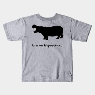 I'm A Hippopotamus (Interlingua) Kids T-Shirt